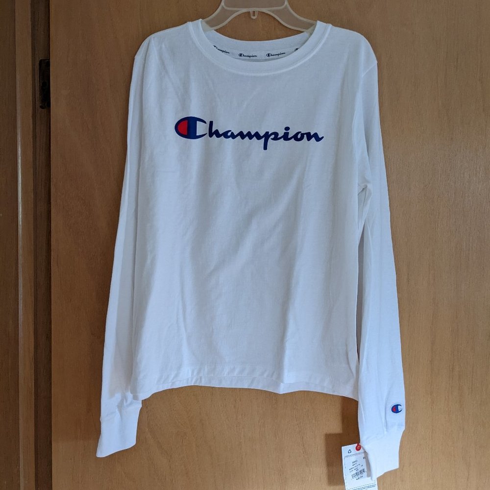 Champion Long Sleeve Graphic Athletic Novelty T-Shirt NWT